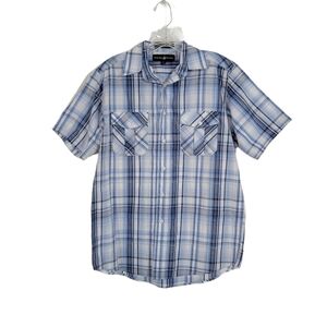 Beverly Hills Polo Club Blue Plaid Shirt